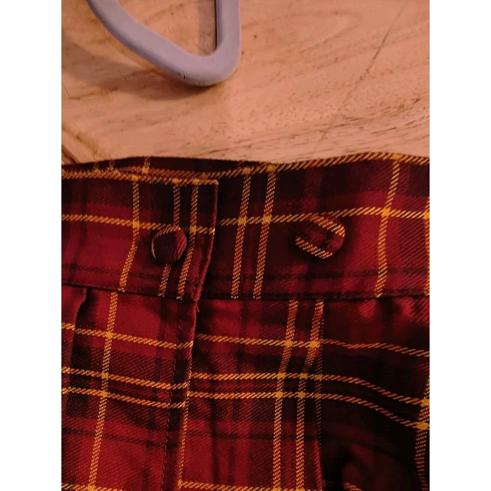 Harry Potter Gryffindor Plaid Pleated Skirt Women's XL Cosplay Mini Kilt & Pin